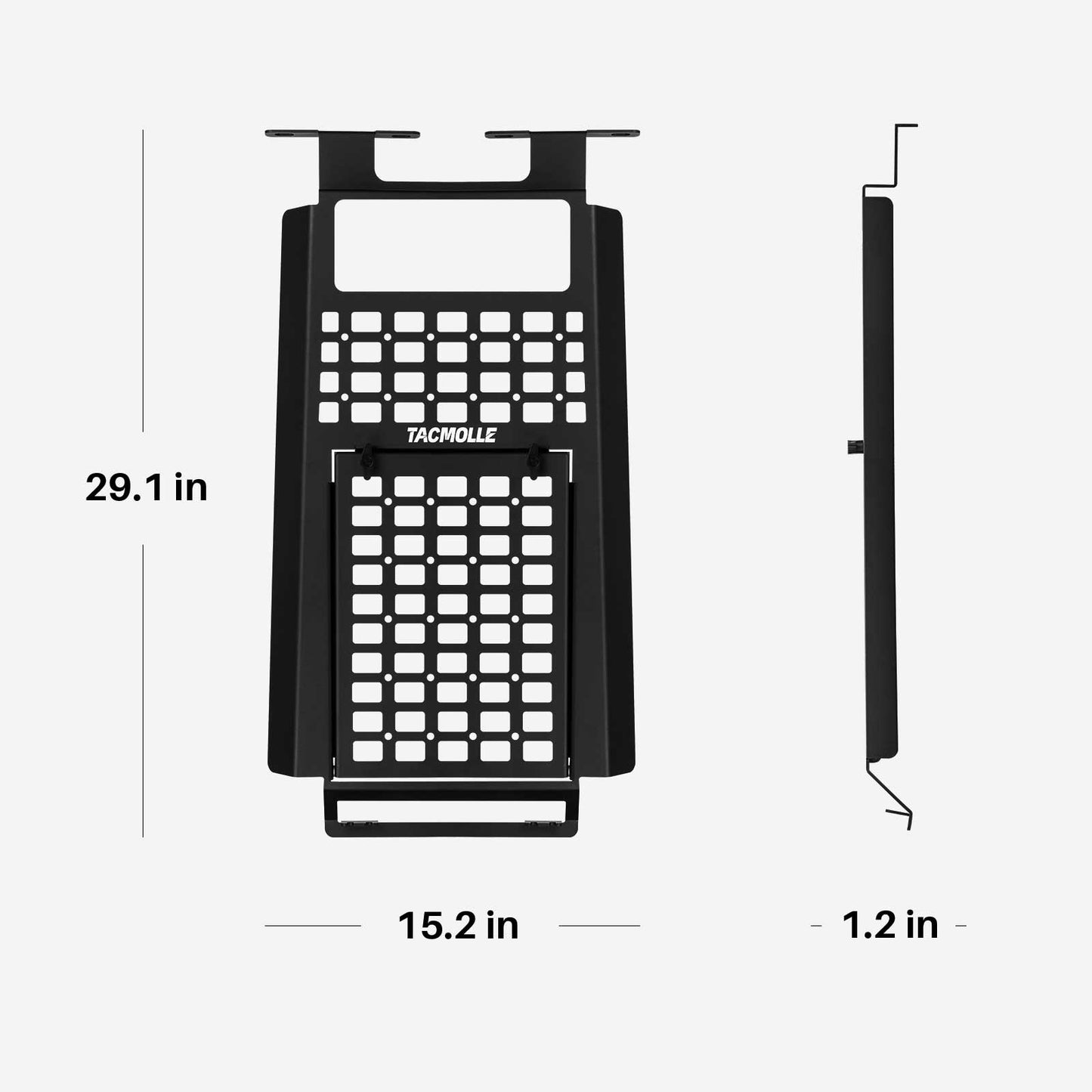 TACMOLLE Malantaŭa Flanka Fenestra Stokskatolo kun Kaŝita Tablo, Konvenas por Jeep Wrangler JL 2018-2024