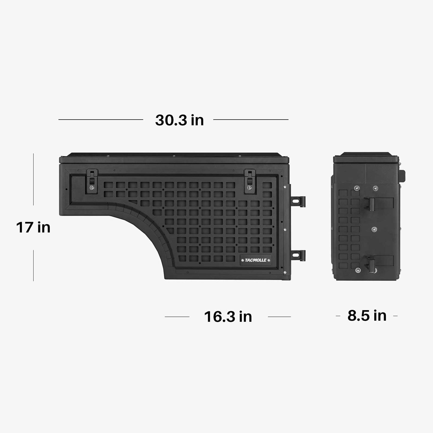 숨겨진 테이블이 있는 TACMOLLE 후면 사이드 윈도우 보관함, Jeep Wrangler JL 2018-2024에 적합