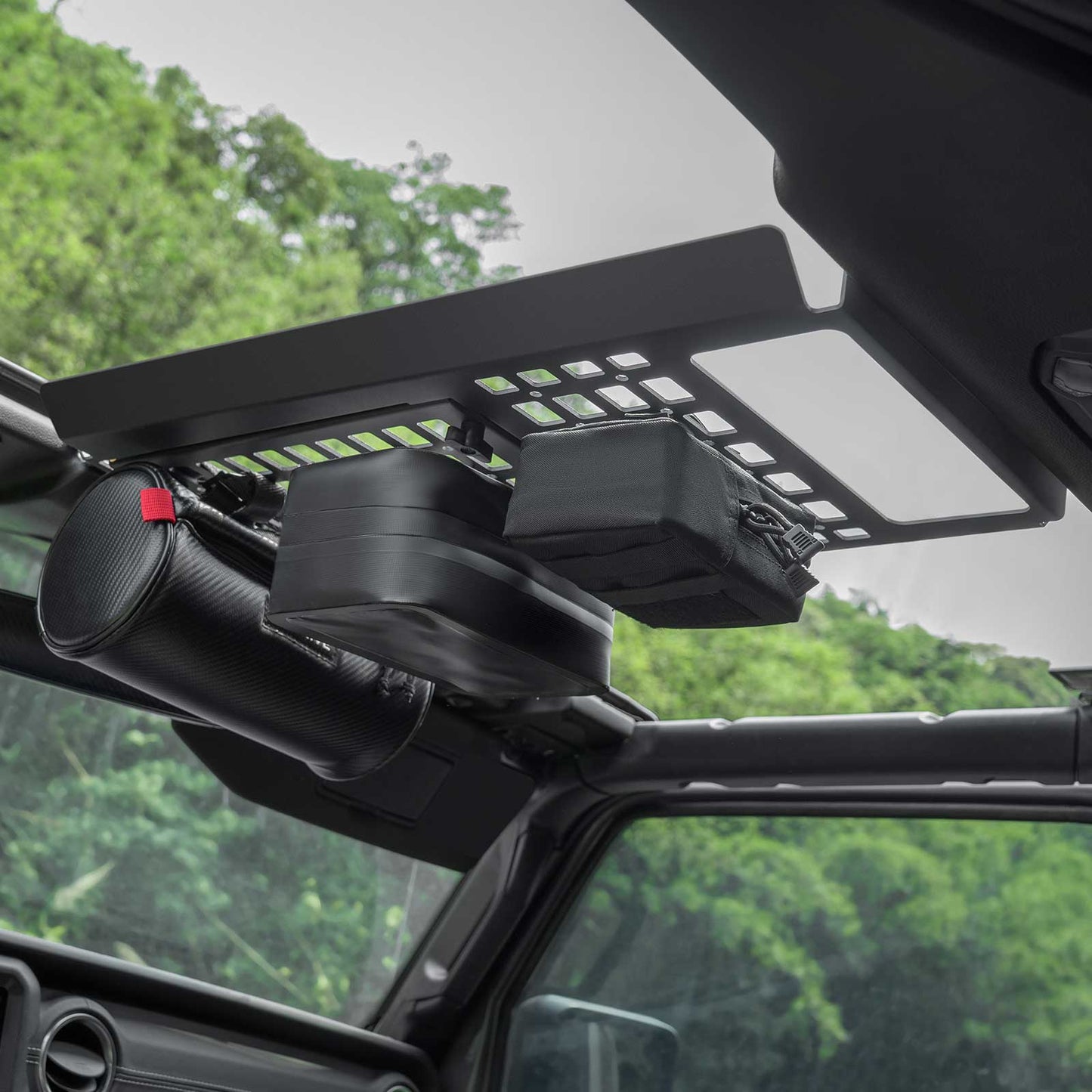 TACMOLLE Malantaŭa Flanka Fenestra Stokskatolo kun Kaŝita Tablo, Konvenas por Jeep Wrangler JL 2018-2024