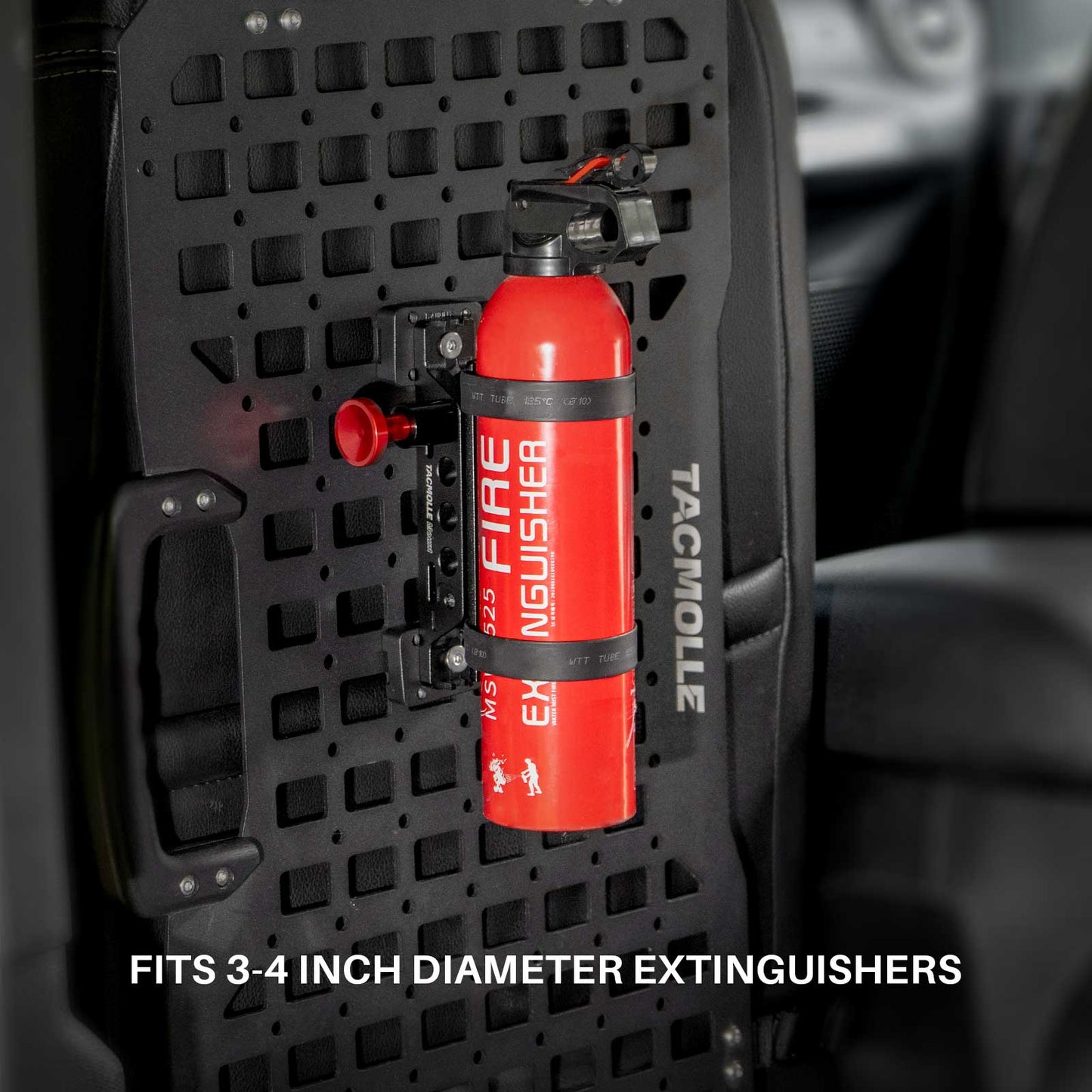 Quick Release Fire Extinguisher Mount for Tactical Rigid MOLLE Panel