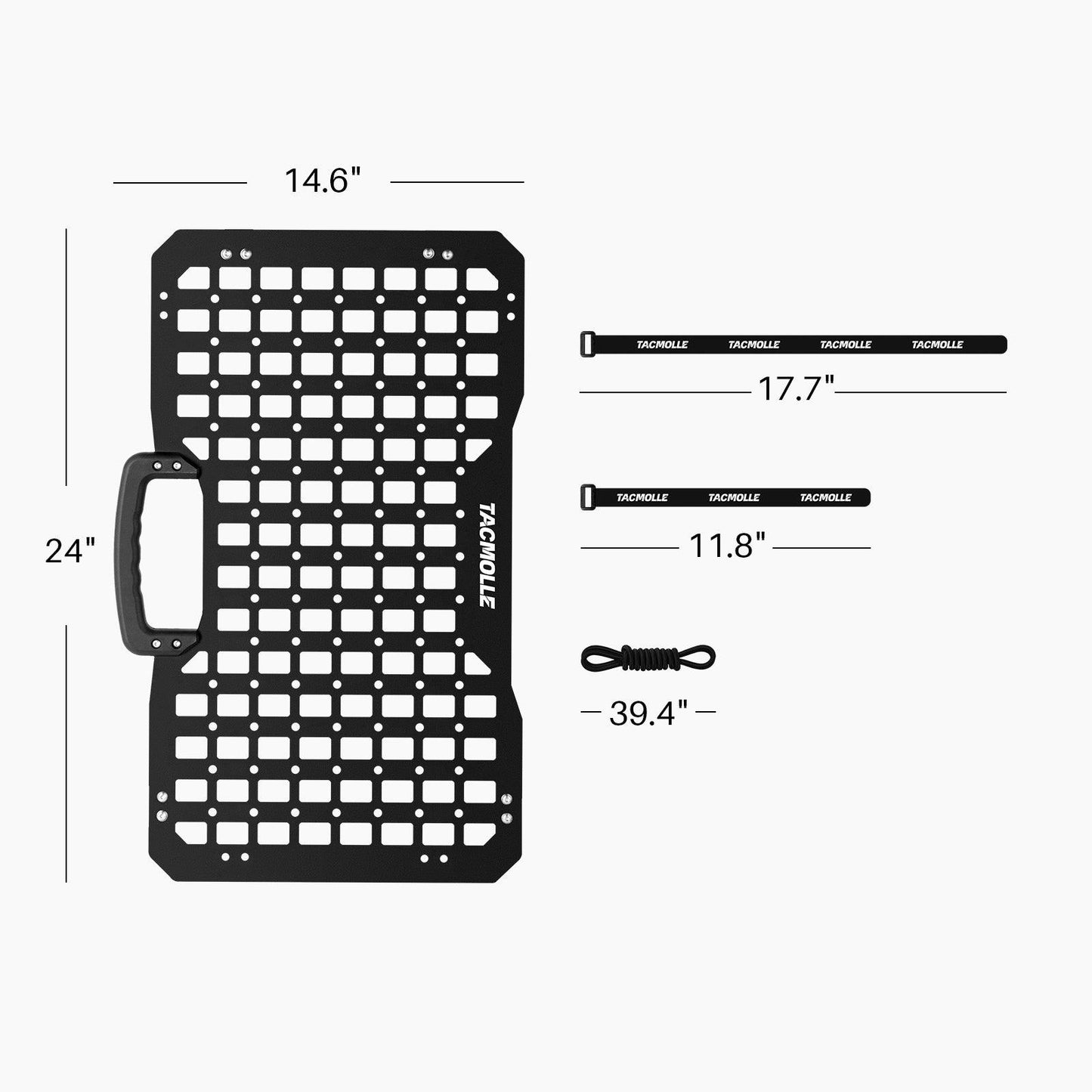 TACMOLLE Portable Tactical Rigid MOLLE Panel, Seat Back Organizer for Vehicles - TACMOLLE