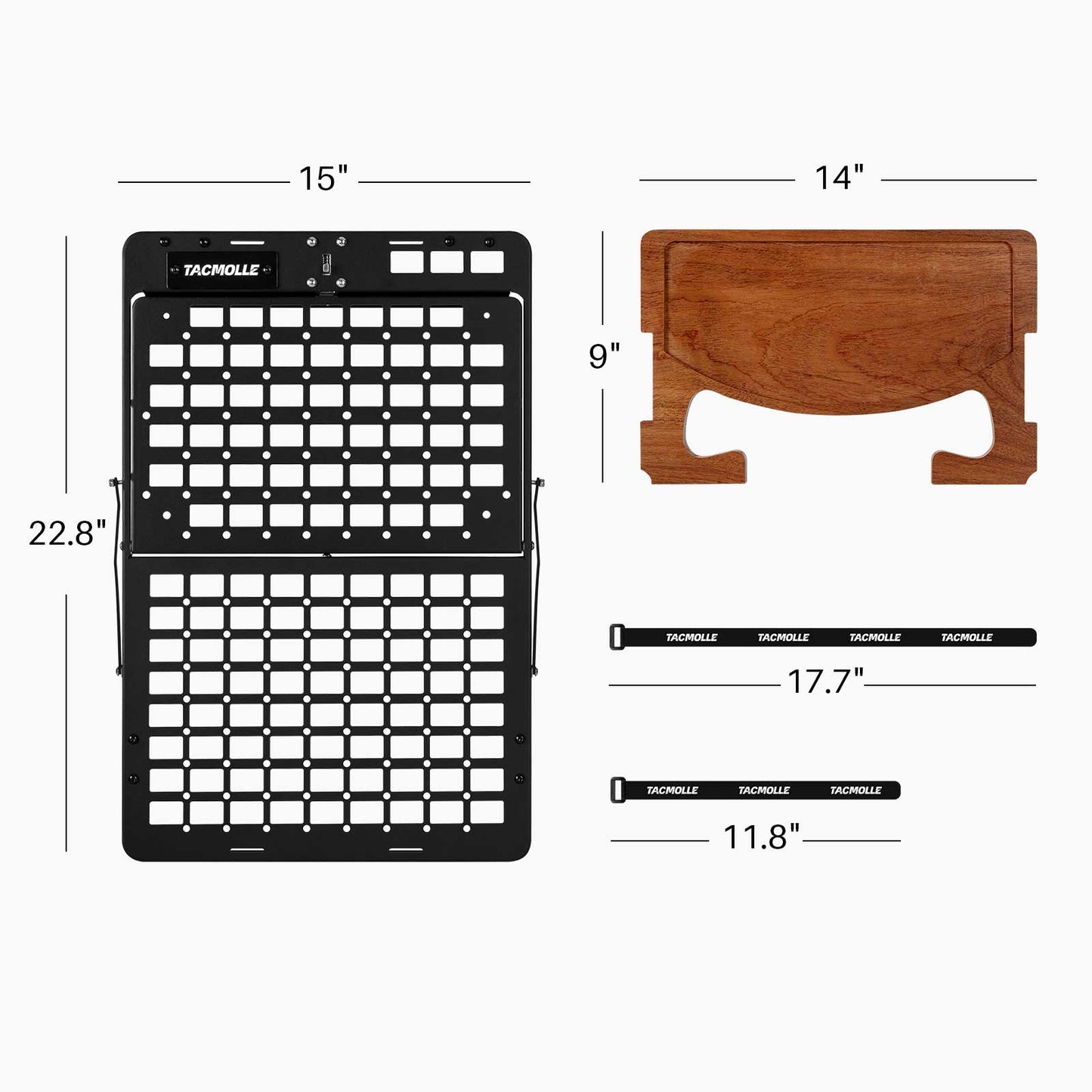 Tactical Seat Back Organizer with Tray & Steering Wheel Tray for Vehicle
