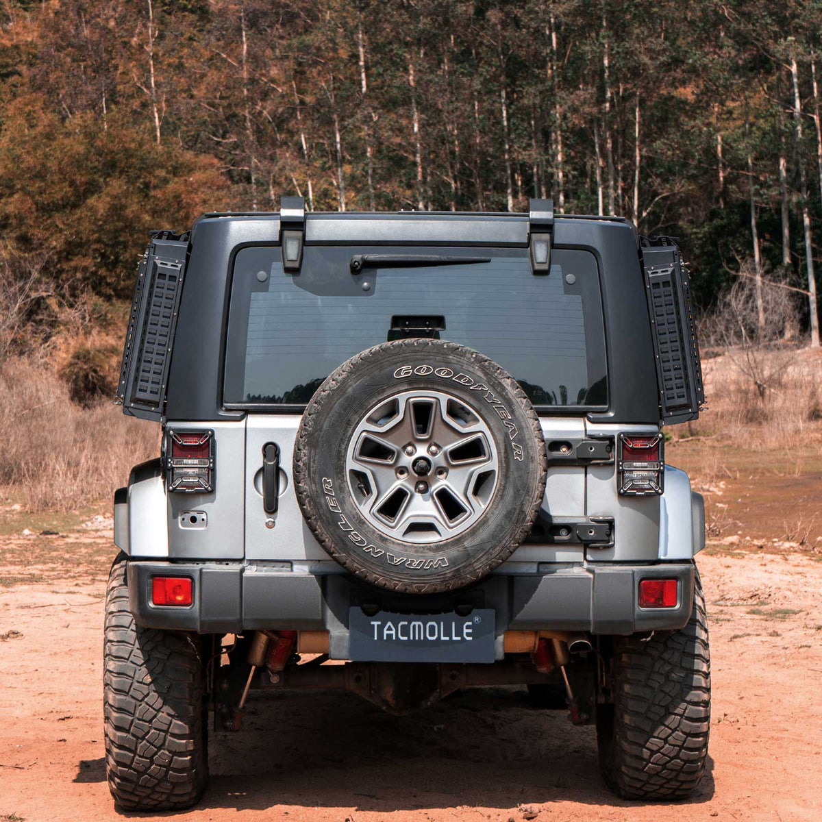 TACMOLLE Rear Side Window Storage Box for Jeep Wrangler JK 2007-2018