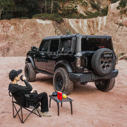 Rear Side Window Storage Box with Concealed Table for Ford Bronco 2021-2024