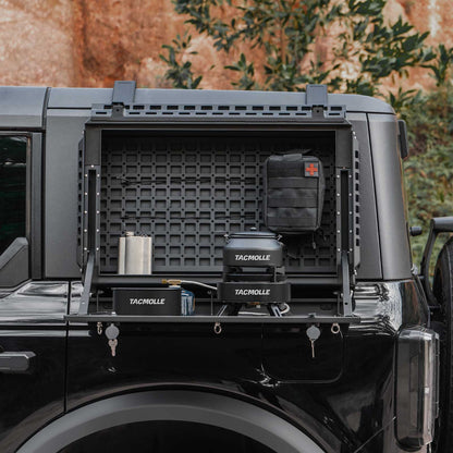Rear Side Window Storage Box with Concealed Table for Ford Bronco 2021-2024