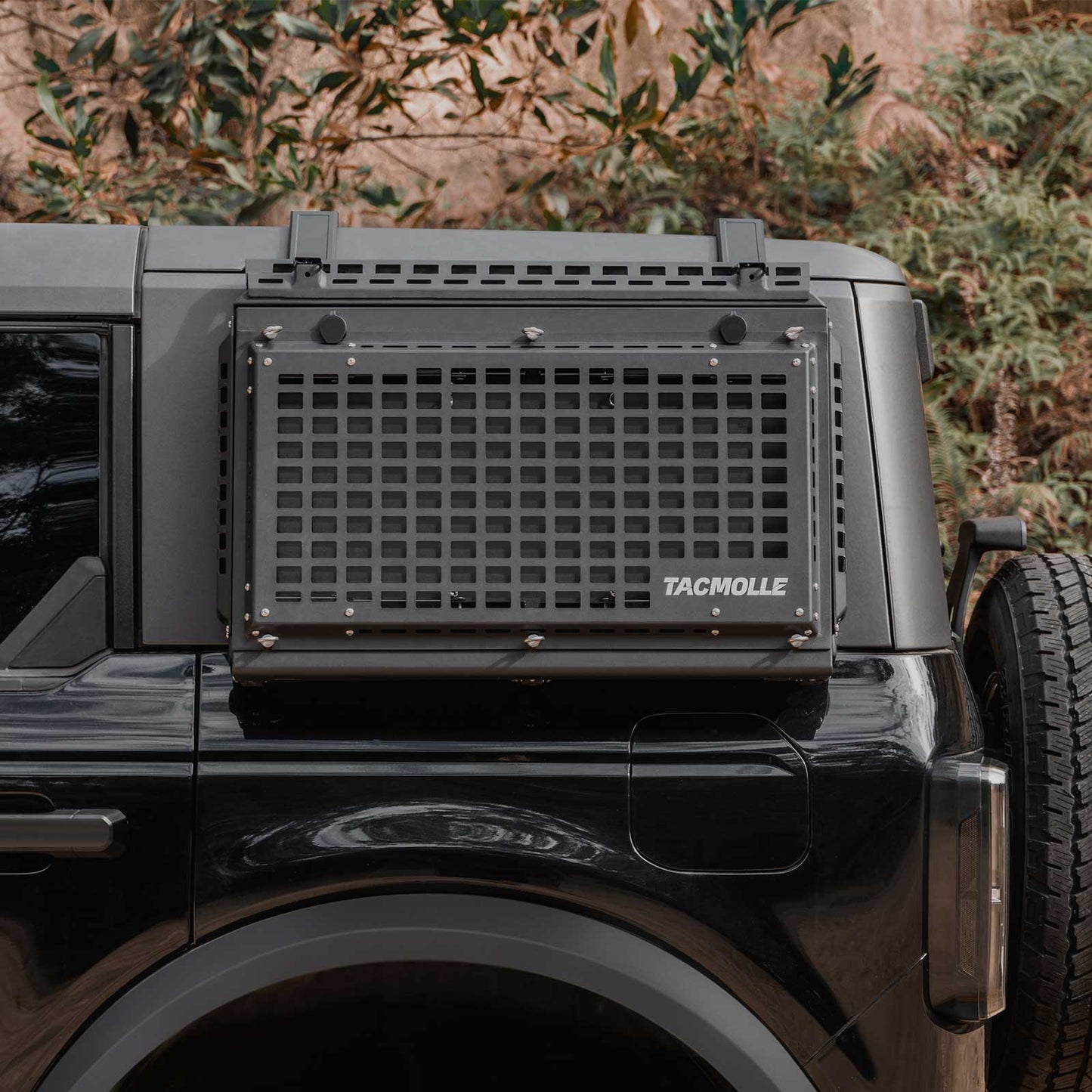 Rear Side Window Storage Box with Concealed Table for Ford Bronco 2021-2024