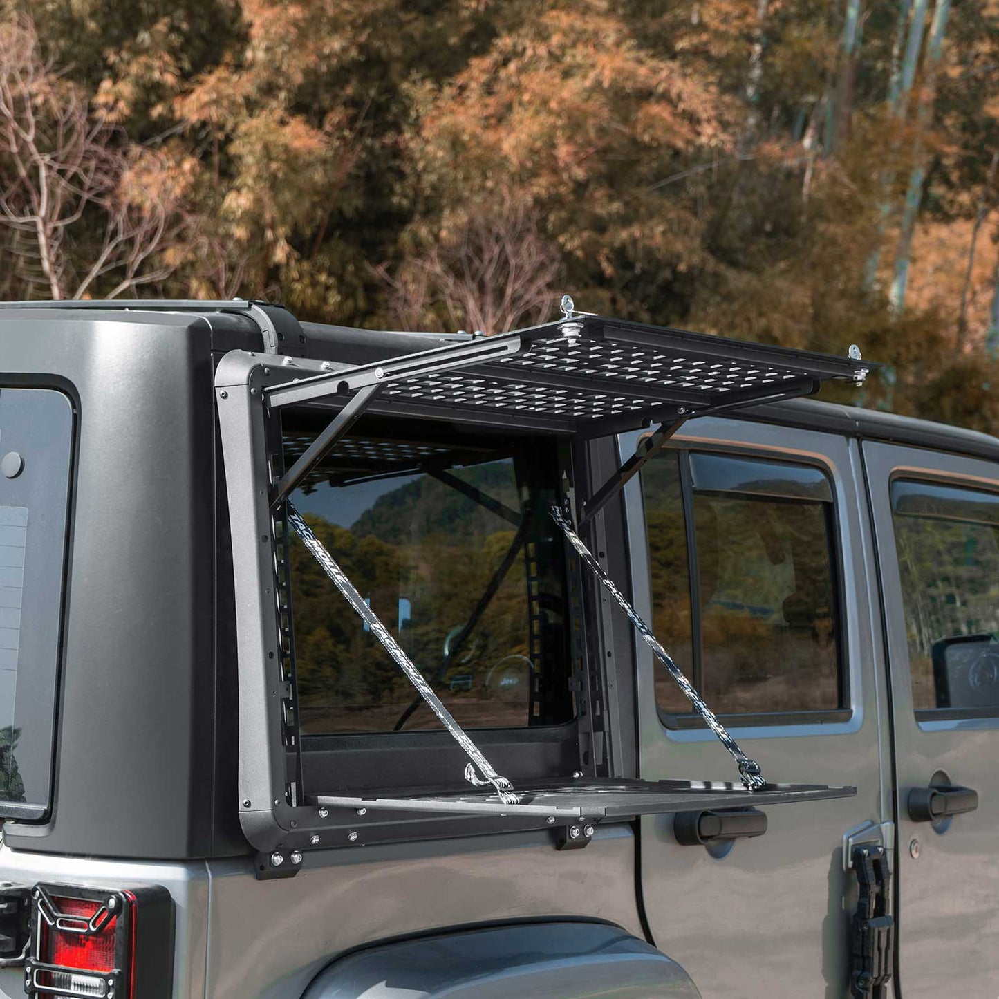 Rear Side Window MOLLE Panel for Jeep Wrangler JK 2007-2018, 2-Pack