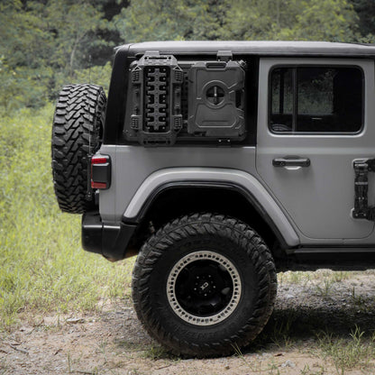 숨겨진 테이블이 있는 TACMOLLE 후면 사이드 윈도우 보관함, Jeep Wrangler JL 2018-2024에 적합