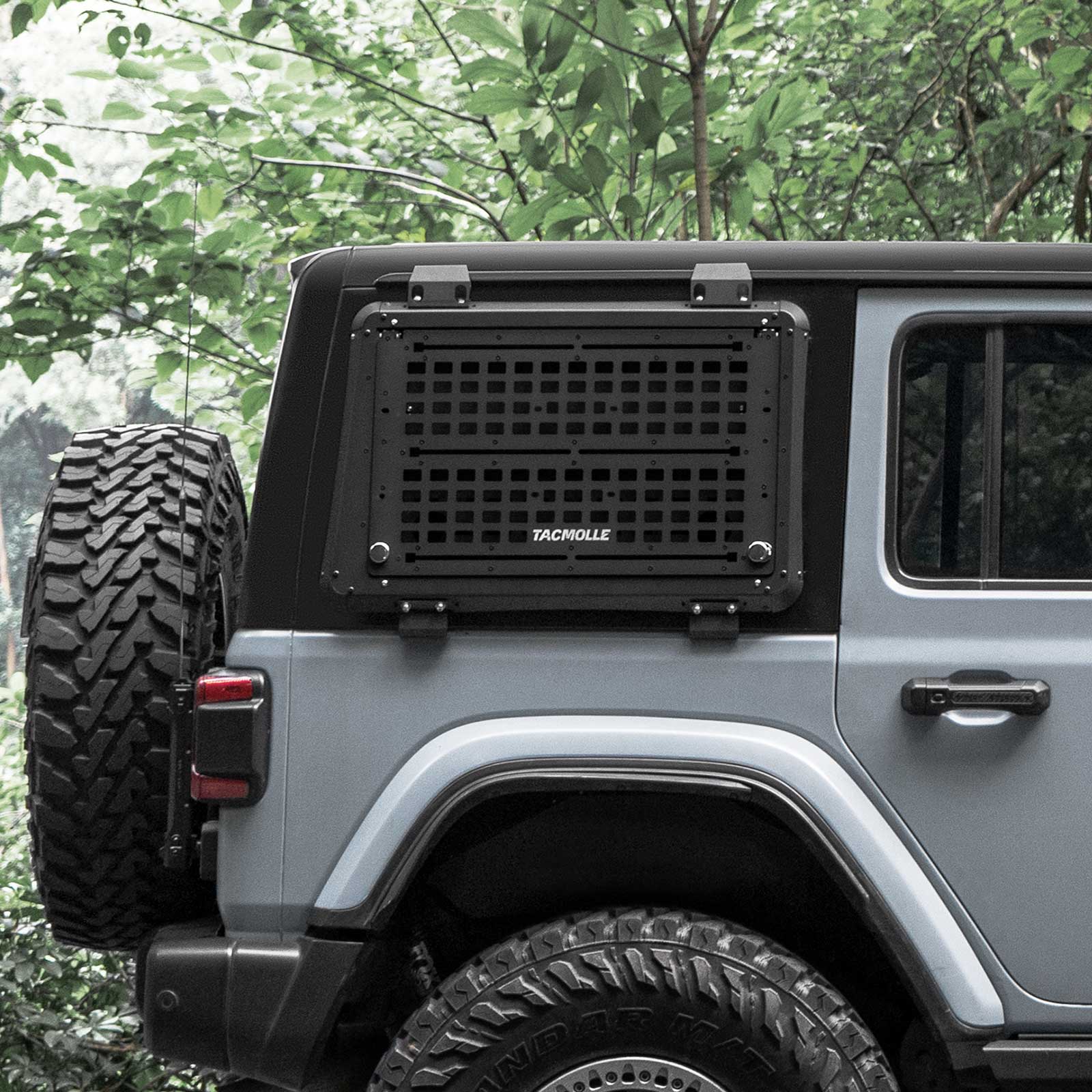 TACMOLLE Rear Side Window Storage Panel for Jeep Wrangler JL 2018-2025