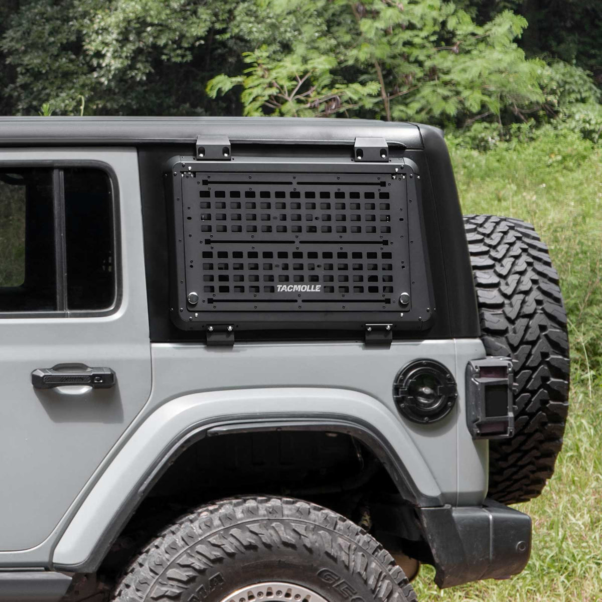 TACMOLLE Rear Side Window Storage Panel for Jeep Wrangler JL 2018–2025