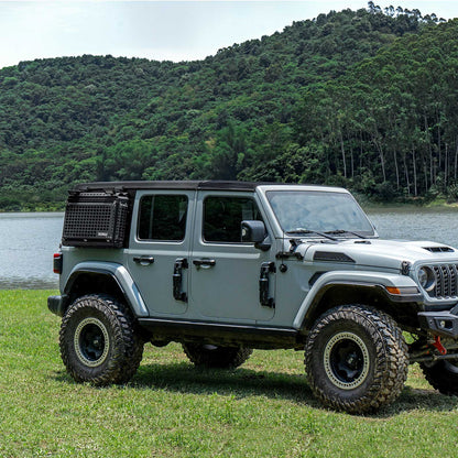Rear Side Window Storage Box with Concealed Table for Jeep Wrangler JL 2018-2024