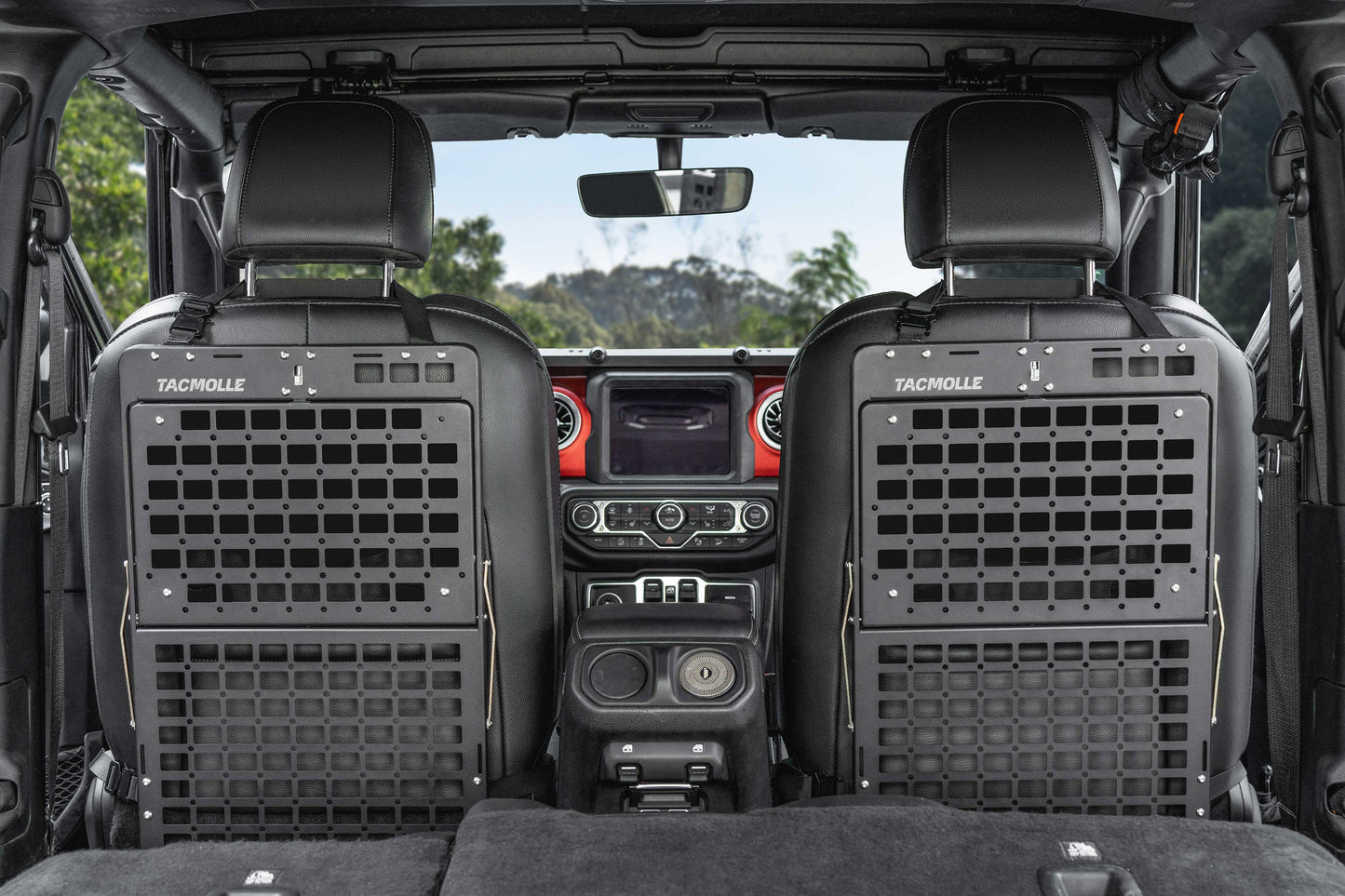 Tactical Seat Back Organizer with Tray & Steering Wheel Tray for Vehicle