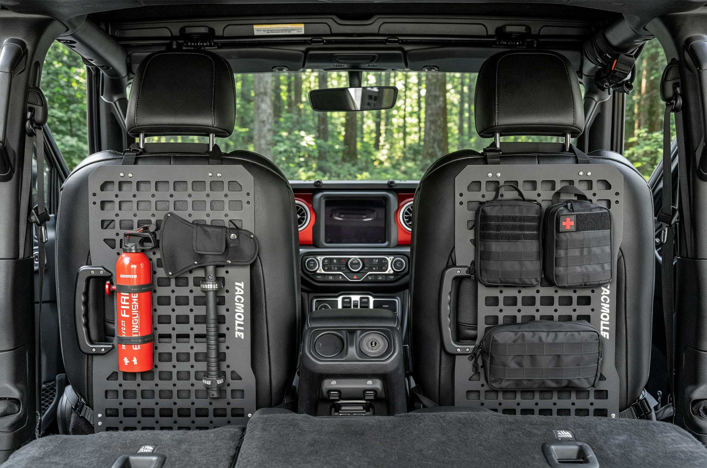 Portable Tactical Rigid MOLLE Panel, Seat Back Organizer for Vehicle