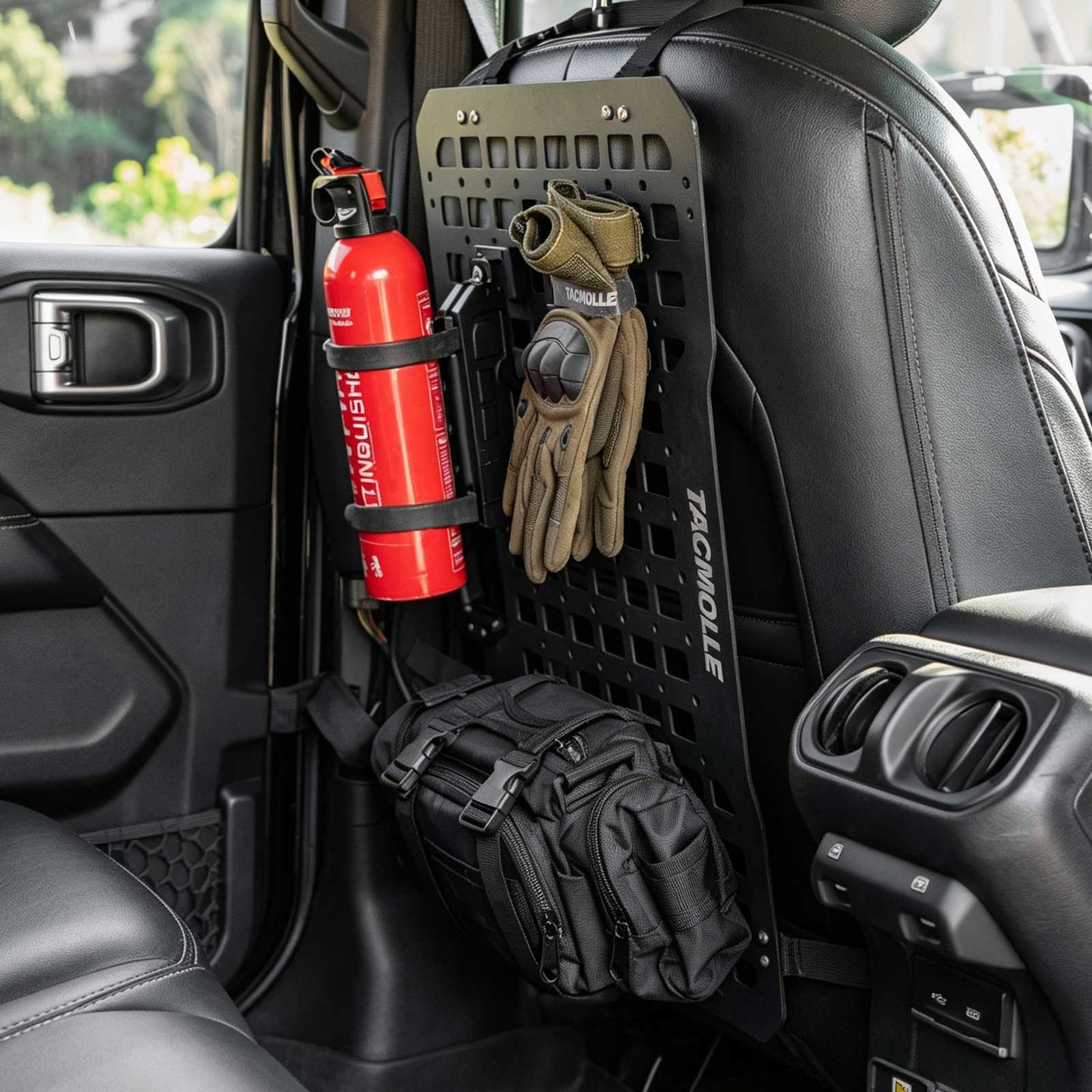 Portable Tactical Rigid MOLLE Panel, Seat Back Organizer for Vehicle