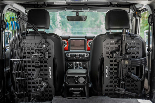 Portable MOLLE Panel with Gun Racks, Tactical Seat Back Organizer for Vehicle