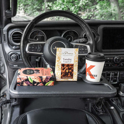 Tactical Seat Organizer with Tray & Steering Wheel Tray for Vehicle