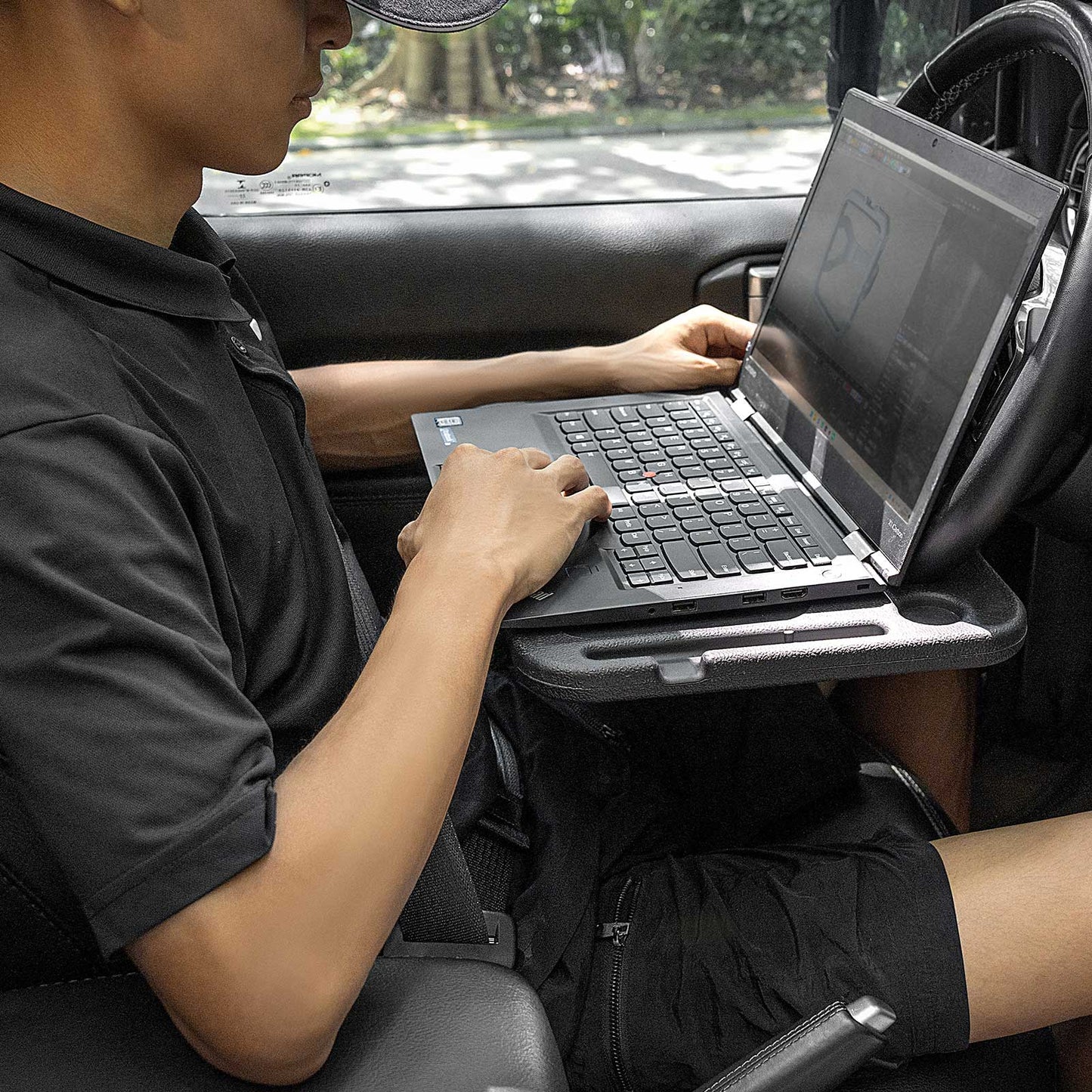 Tactical Seat Organizer with Tray & Steering Wheel Tray for Vehicle